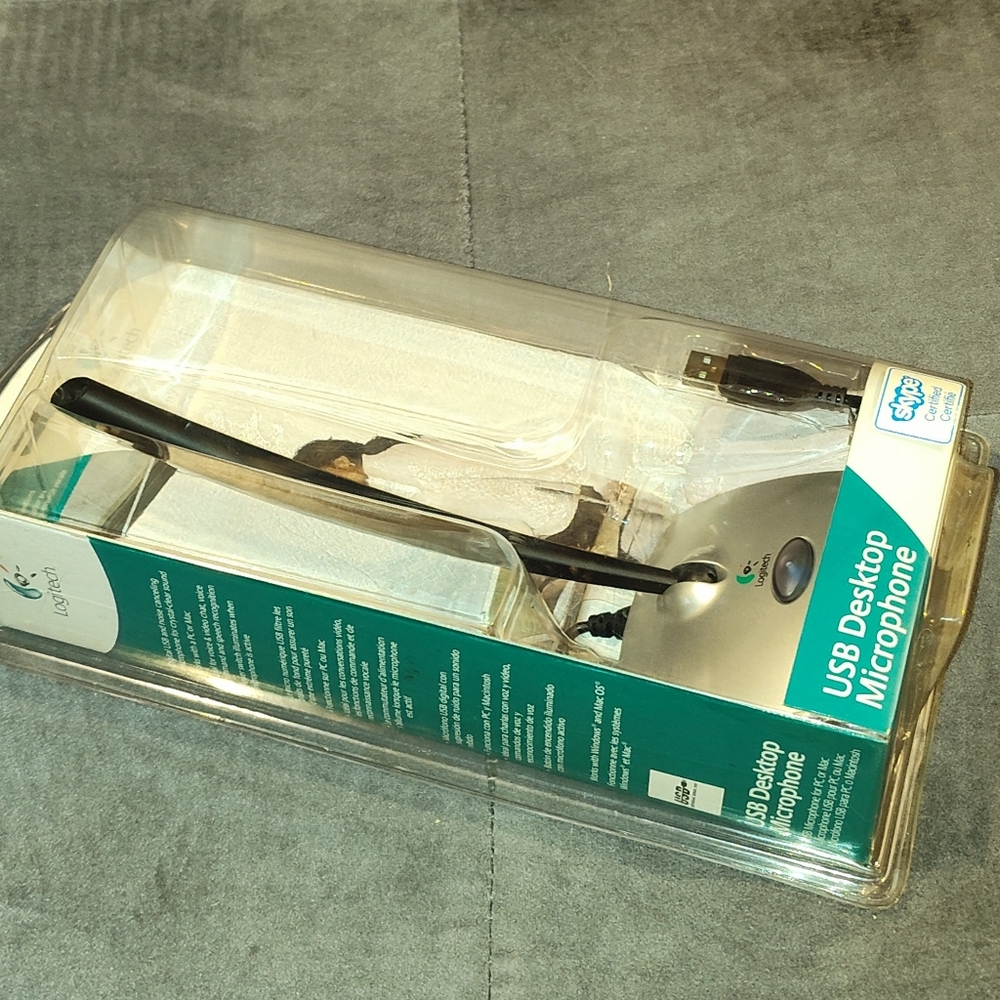 NIB Logitech USB Desktop Microphone - Picture 7 of 12